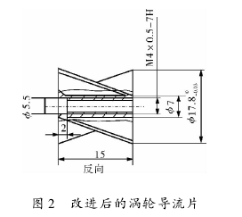 圖 2 改進后的渦輪導(dǎo)流片