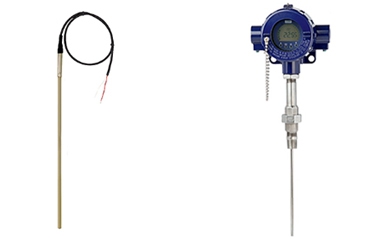 左：連接電纜模型TR40電阻溫度計(jì)（應(yīng)用廣泛）右：為流程工業(yè)模型tr12-b電阻溫度計(jì)（石化、石油和天然氣行業(yè)）